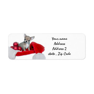 Étiquette Chien de chiwawa de Noël