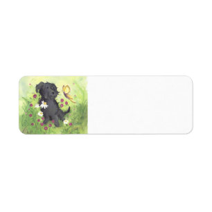 Étiquette Chien de griffonnage de Labradoodle/étiquette de