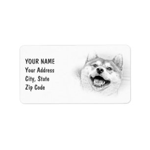 Étiquette Chien de sourire de Shiba Inu