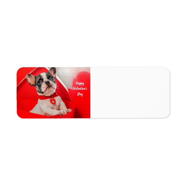 Étiquette Chien de taureau français de Saint-Valentin (Devant)