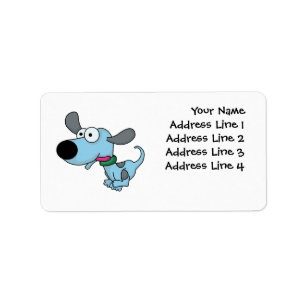Étiquette Chienchien bleu mignon