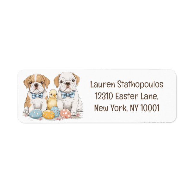 Étiquette Chiens de Pâques (Devant)