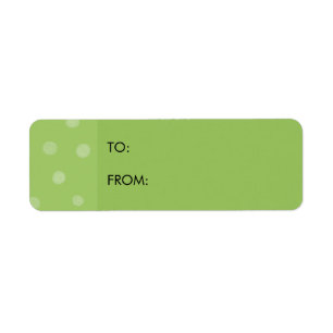 Étiquette Chiffre-cadeau vert Dots peints