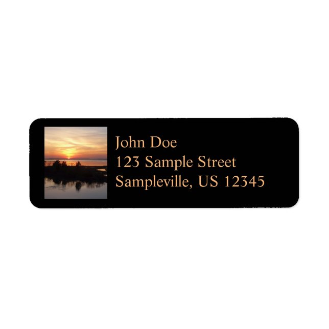Étiquette Chincoteague Sunset II Virginia Paysage (Devant)