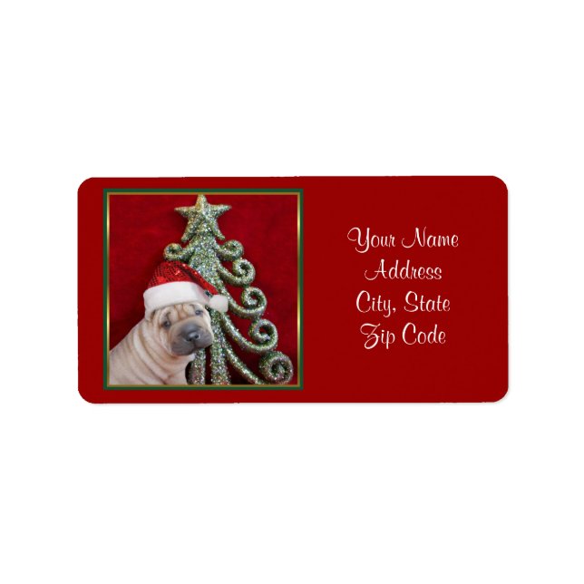 Étiquette Chiot chinois de pois (Devant)