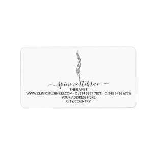 Étiquette Chiropraticien Thérapeute de Massage Diplômé