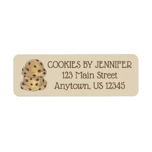 Étiquette Chocolat Chip Cookie Dough Bakery Chef pâtisserie