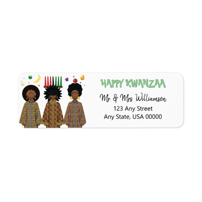 Étiquette Chorale afro-américaine Kwanzaa (Devant)
