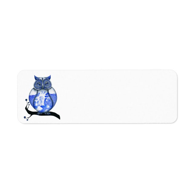 Étiquette Chouette à saule bleu (Devant)