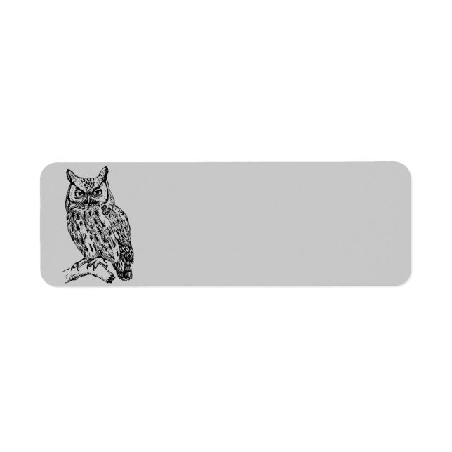 Étiquette Chouette Animée (Devant)