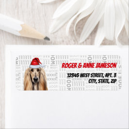 Étiquette Christmas Afghan Hound Dog Lover Holiday Address
