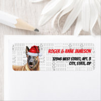 Christmas Belgian Malinois Dog Adresse de vacances