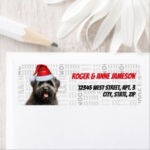 Étiquette Christmas Bouvier Amoureux des chiens Holiday Adre