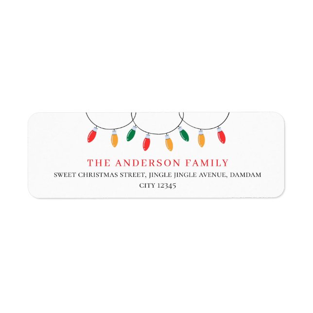 Étiquette Christmas Elegant Simple Return Address (Devant)