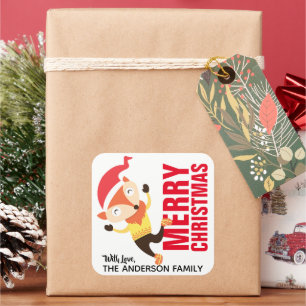 Étiquette Christmas Fox