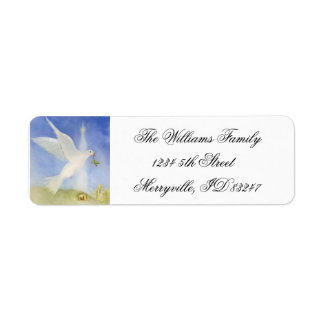 Étiquette Christmas Holiday Peace Dove Retourner l'adresse É