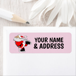 ÉTIQUETTE CHRISTMAS SANTA CLAUS RETURN ADDRESS LABELS