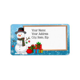 Étiquette Christmas Snowman