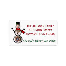 Christmas Snowman Photo Custom Frame Modèle