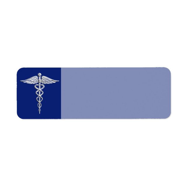 Étiquette Chrome Comme Caduceus Symbole Médicale Marine Déco (Devant)