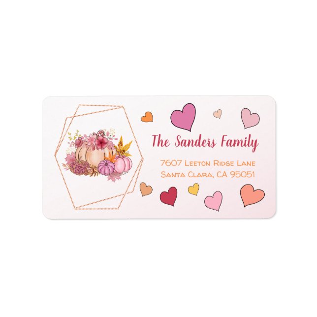 Étiquette Chute dans l'amour Bonjour doux Petits Coeurs Citr (Devant)