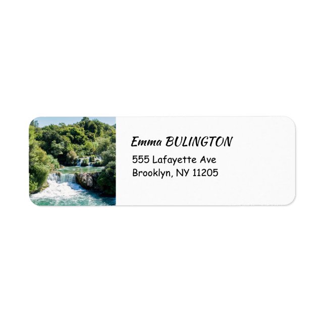 Étiquette Chute d'eau dans le parc national de la Krka - Dal (Devant)