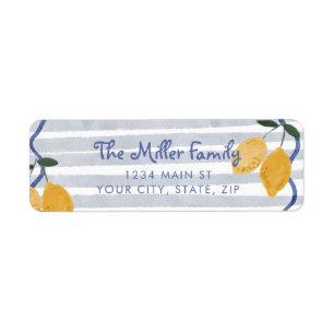 Étiquette Ciao Baby Lemon Italien Amalfi Garçons Baby Shower