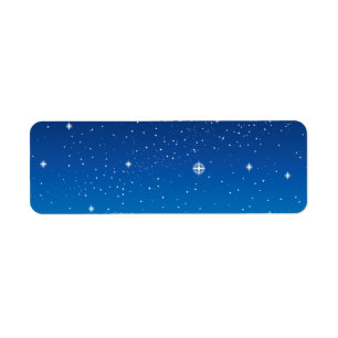 Étiquette Ciel nocturne étoilé bleu profond