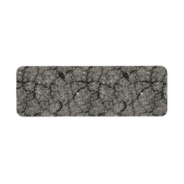 Étiquette Ciment de pavage de rue d'asphalte noir (Devant)
