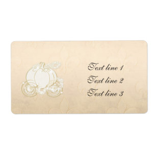 Étiquette Cinderella Gold Carriage Champagne Princess Label