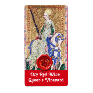 ÉTIQUETTE CIRAGE À LA CIRE POUR VIN ROUGE VIGNOBLE DE LA REI
