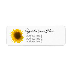 Étiquette Citation tournesol "les fleurs sont le bonheur"