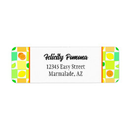 Étiquette Citron, Lime Orange Motif de fruits d'agrumes