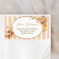 Citrouille Automne Baby shower Floral Adresse de r