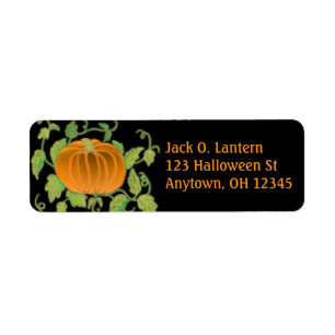 Étiquette Citrouille Halloween