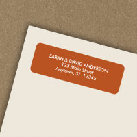 Citrouille moderne simple Orange Adresse de retour