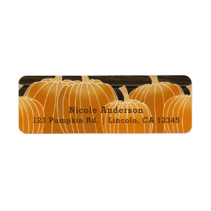 Étiquette Citrouilles Coup de Foudre Bois & Guirlandes Lumin
