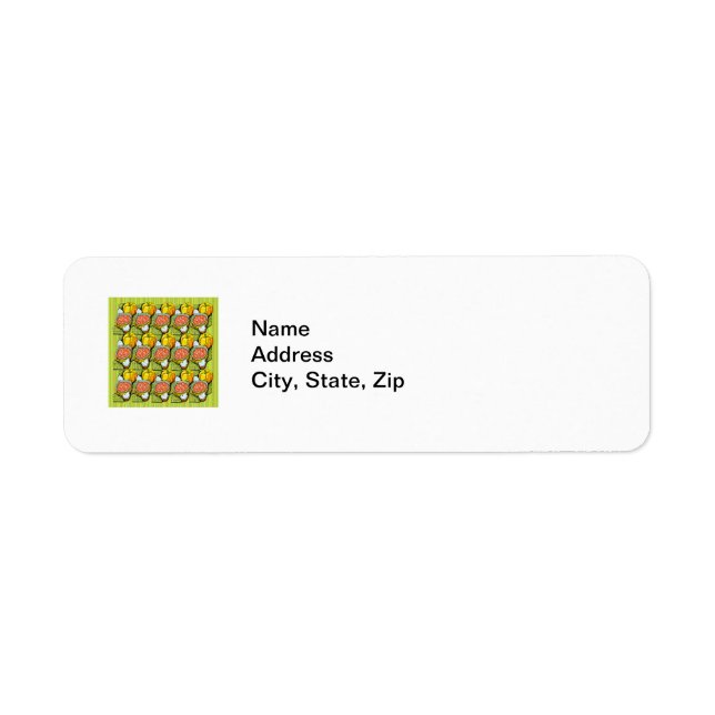 Étiquette Citrouilles, soupe et Arrière - plan rayé (Devant)