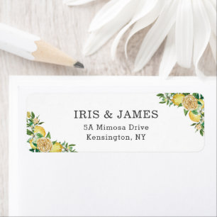 Étiquette Citrus citron vert floral Mariage bébé nuptial