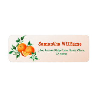 Étiquette Citrus Little Cutie Blossom Orange Baby shower