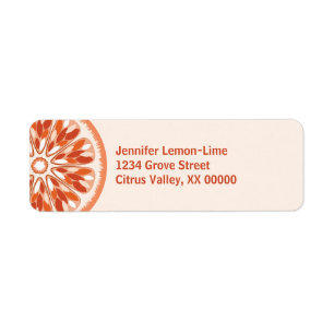 Étiquette Citrus Slice Orange personnalisé