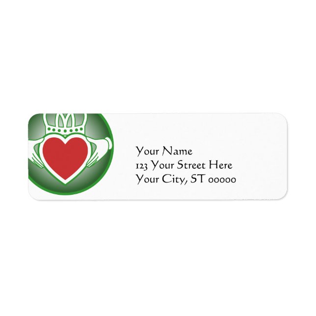 Étiquette Claddagh (Devant)