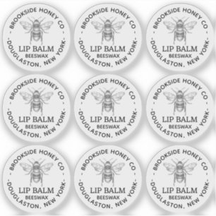 Étiquette clair pour les baumes à lèvres de cire d