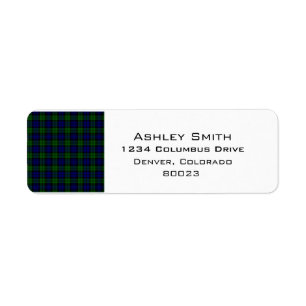 Étiquette Clan de Campbell de tartan de Blackwatch