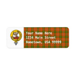 Étiquette Clan Hay Ancienne Tartan Adresse de retour Étiquet