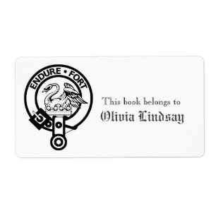 Étiquette Clan Lindsay Crest Boite personnalisée