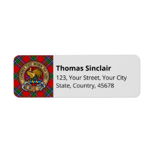 Étiquette Clan Sinclair Tartan