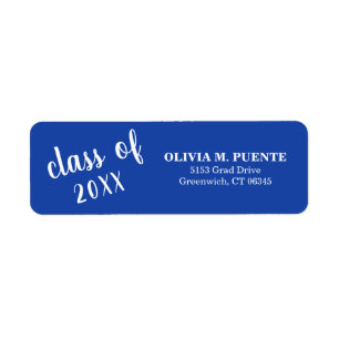 Étiquette Classe D'Études Bleues Adresse De Retour