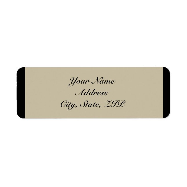 Étiquette Classeur Mariage à bossage noir et crème (Devant)