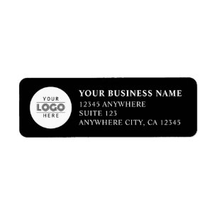Étiquette Classic Custom Business Logo Black Company